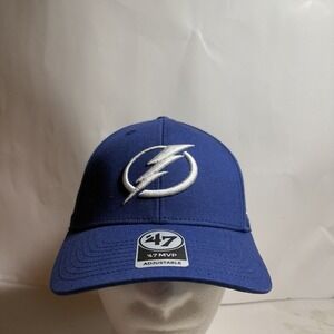 '47 MVP Tampa Bay Lightning Blue NHL Strap Back Dad Hat‎ NEW